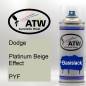 Preview: Dodge, Platinum Beige Effect, PYF: 400ml Sprühdose, von ATW Autoteile West.